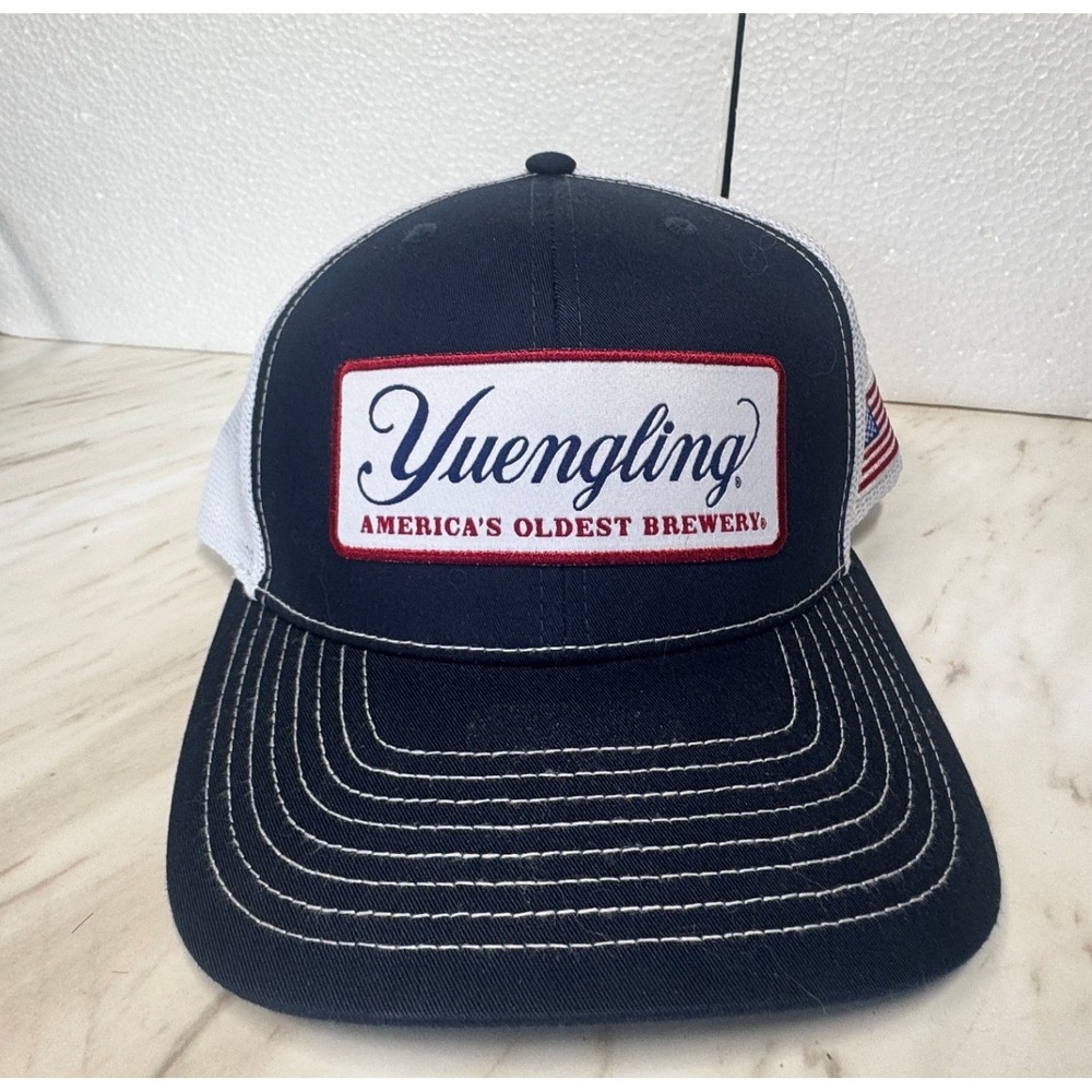 Yuengling Brewery Richardson 112 Trucker Hat Navy White Snapback Mesh Cap